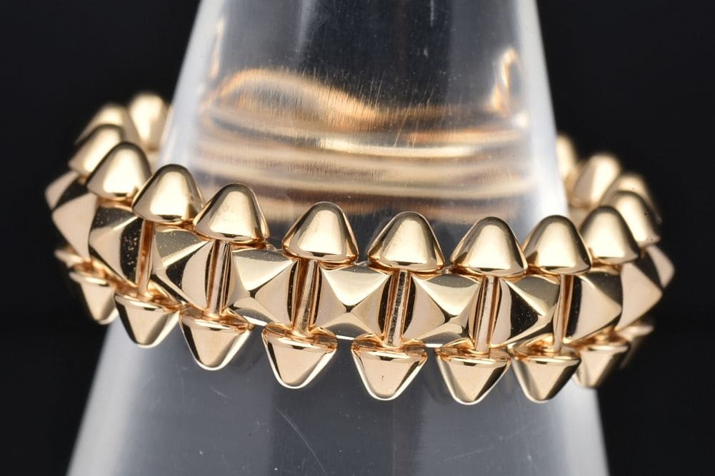 Cartier Crash 18K Pink Gold Ring Size US 4.25 Authentic Luxury Jewelry