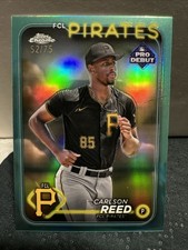 2024 Topps Pro Debut Chrome #PDC-193 Carlson Reed Aqua Refractor/ 75