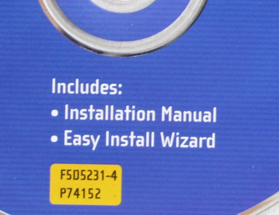 2001 BELKIN F5D5231-4 Cable/DSL Gateway Router Setup CD-ROM Disc - Image 2 of 2