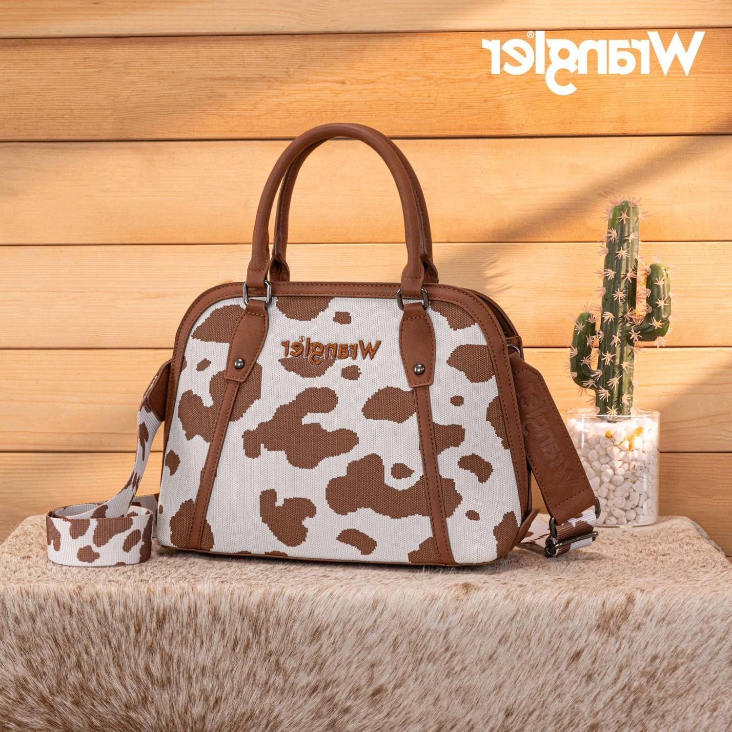 Wrangler Wrangler Cow Print Satchel/crossbody Size One Size