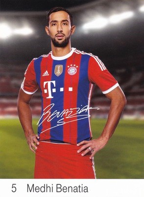 Medhi Benatia FC Bayern München Autogrammkarte Saison 2014/2015 Faksimile #FP532