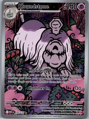 Houndstone 145/132 Mega Evolution Pokemon TCG Holo Illustration Rare NM