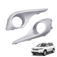 2x For Toyota Highlander 2011-2013 Accessories Chrome Front Fog Light Lamp Cover