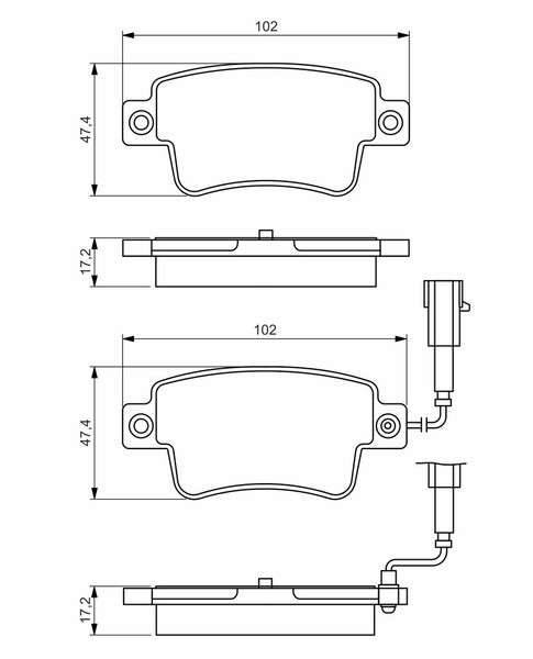 Bosch Bremsbelagsatz BremsklöTze FüR Fiat Punto Evo 199_ 199-image