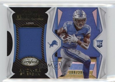 2021 Certified New Generation Jerseys Mirror Amon-Ra St Brown Rookie RC 1r3u