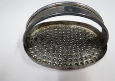 Cheese Grater Vintage Small Palm Hand Held Metal Vegetable Oval