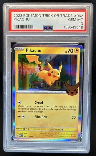 2023 Pokemon Trick or Trade Pikachu #062/193 PSA 10 GEM MINT