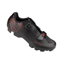 CHAUSSURE VTT GES MOUNTRACER2 NOIR-ROUGE T44 FIXATION BOA-VELCRO COMPATIBLE SPD