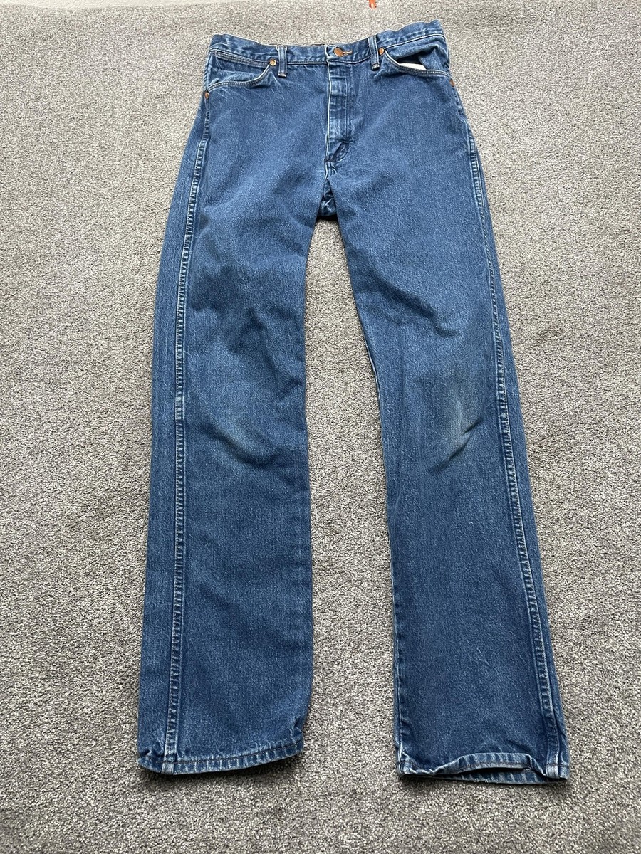 Vintage Wrangler Jeans Mens 32X34 Blue USA Made Cowboy Western
