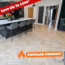 📦 50SQM Pallet Deal* Worn Cathedral Oak Herringbone Engineered Wood Flooring