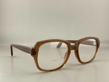 Military Issue USS Eyeglasses Frame 4 1/2-5 3/4 USS 52 22 Translucent Brown