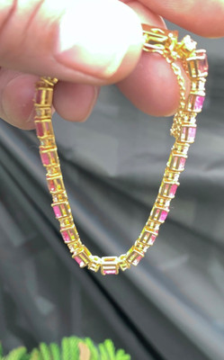 Tourmaline pairs braceletNaturalEarth Mined UnheatedFaceted 6.66 To 12.31mm