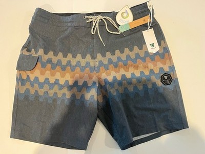 Vissla Men's Wago 8'' Board Shorts Size 36 Grey New With Tags