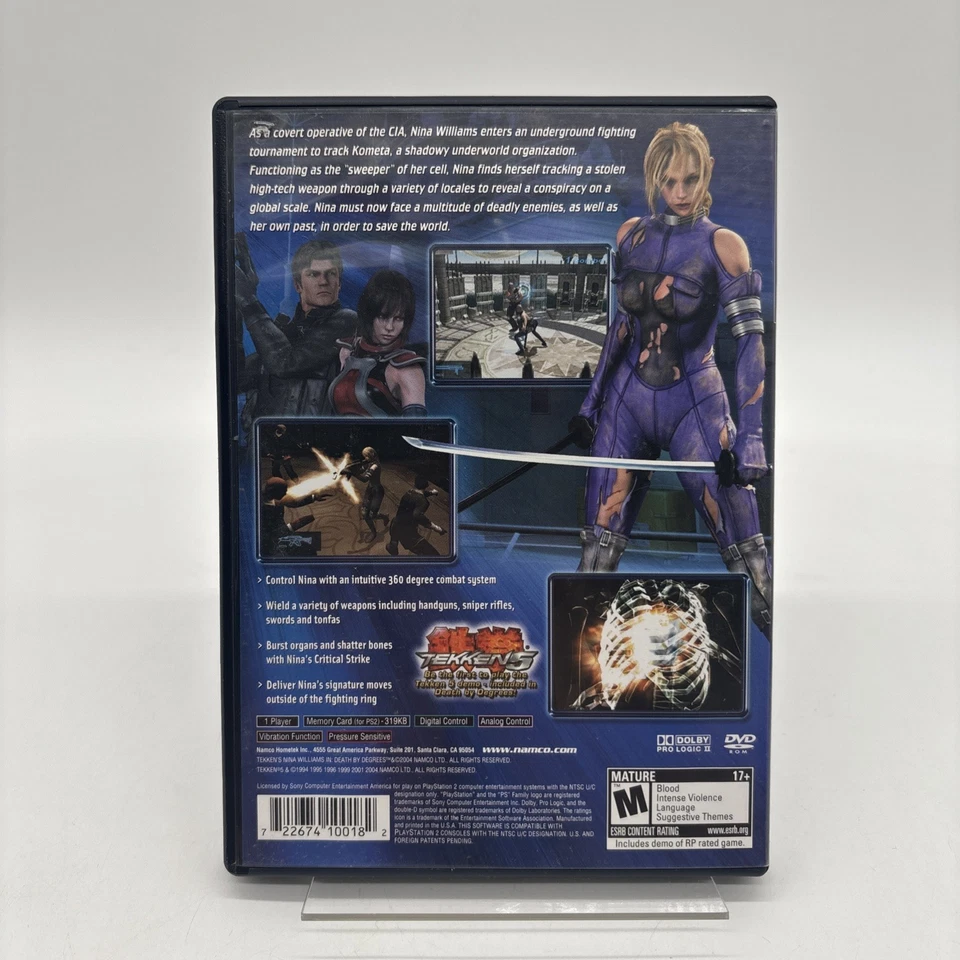 Death by Degrees (Sony PlayStation 2, 2005) PS2 w/ Tekken 5 Demo Tested - Image 2 of 4