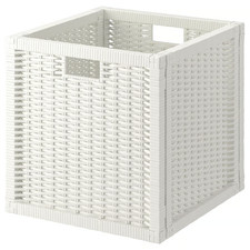 Image of 2x IKEA LABBSAL Water Hyacinth Basket 32x34x32cm Handwoven Storage KALLAX