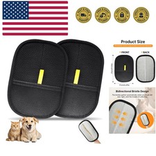 2 Pcs Pet Hair Removal Glove, Reusable Cat Dog Electrostatic Hair Remover Gro...