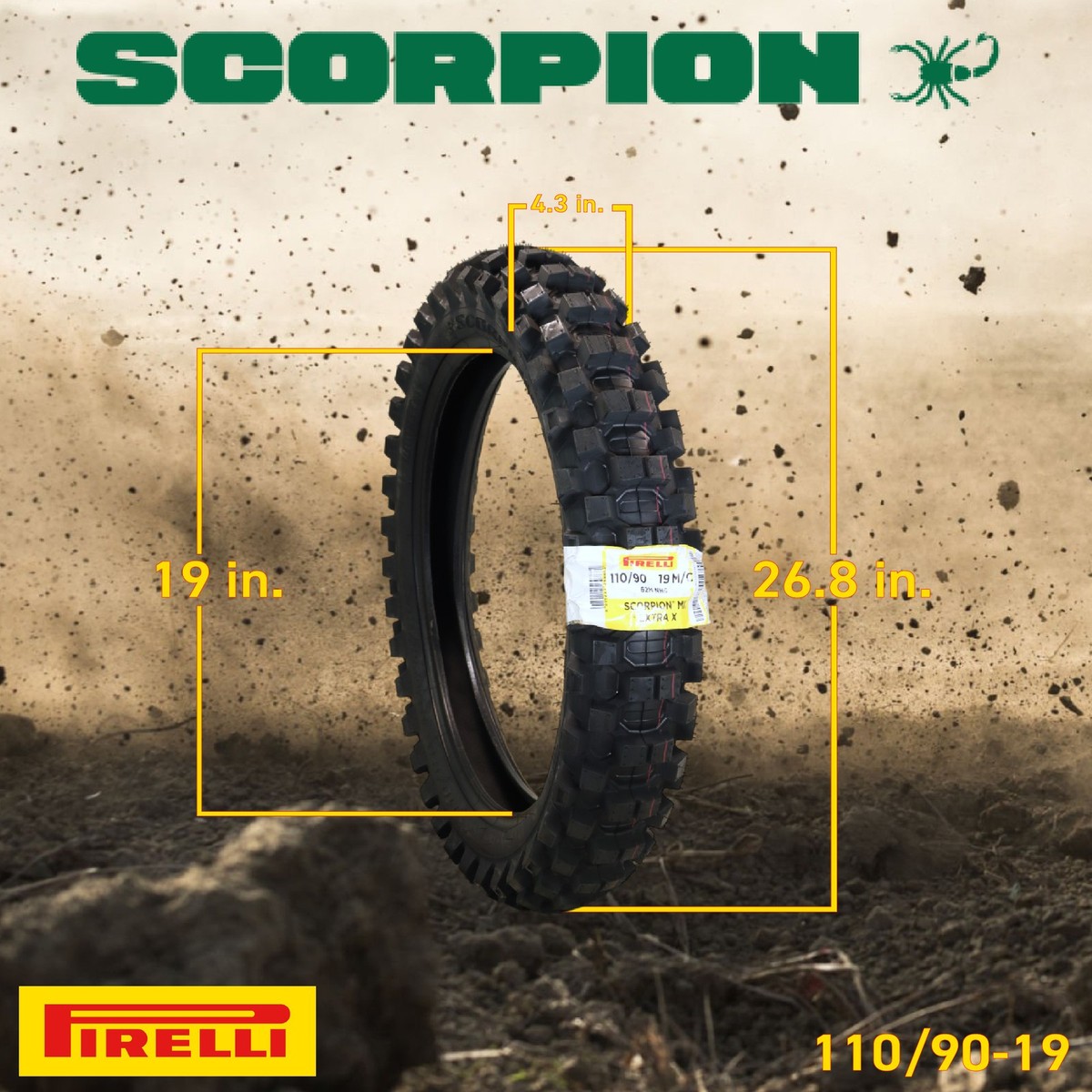 Pirelli SCORPION MX32 100/90-19 タイヤ Pirelli Scorpion MX Extra X 80/100-21 & 110/90-19 Motorcycle Tires