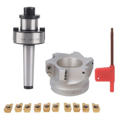 MT2-FMB27+80Cutterhead+1604APMT Indexable End Mill Set Face Mill Cutter 6 Flu...