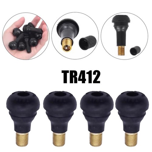 Wheels Tires Parts TR412 Rubber Nozzle Wiith Valve Core 4PCS Rubber Valve - Picture 15 of 23