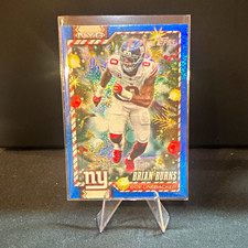 Topps Holiday Brian Burns #NYG-7 Blue Holiday Glitter New York Giants