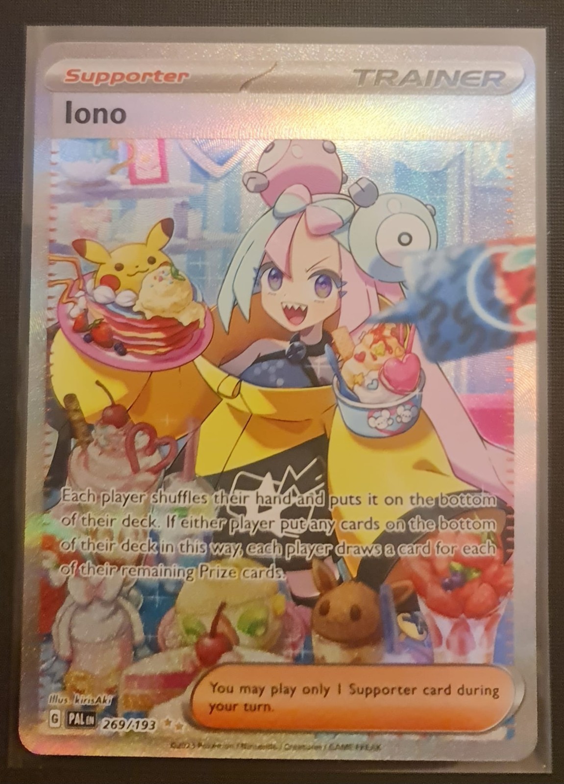 Pokémon TCG Iono 269/193 Paldea Evolved Special Illustration Rare NM Condition