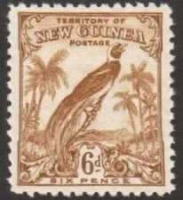 New Guinea Stamp 39  - Bird of Paradise