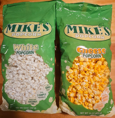 Mike's Popcorn White & Cheese Variety Pack - Lot of 2 Bags (29 oz Total)