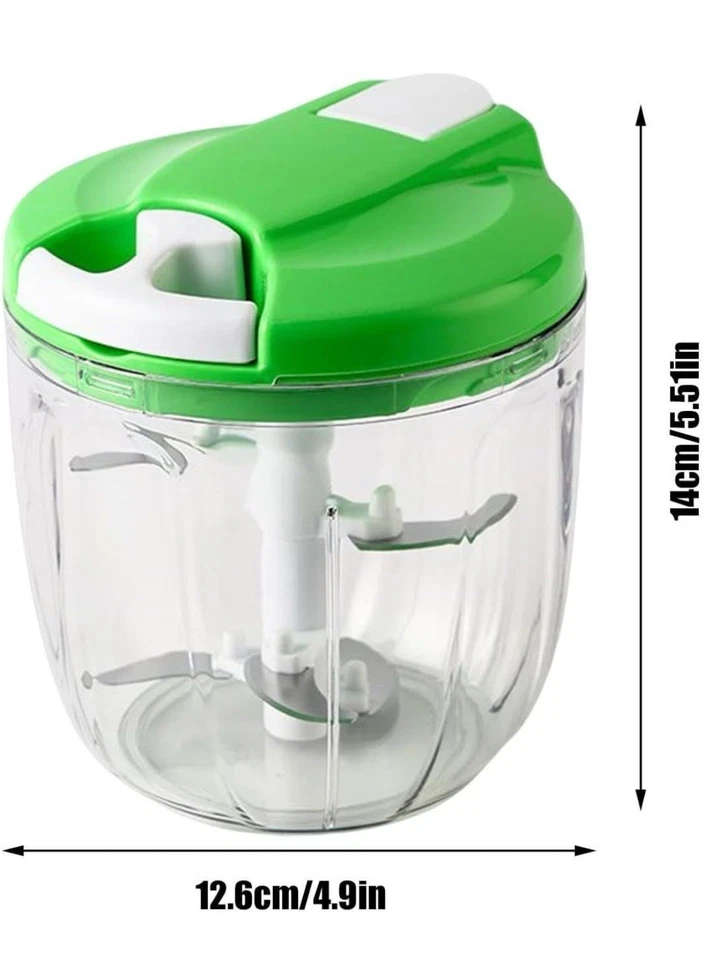 Zerkleinerer Multi Gemüseschneider Zwiebel Manuell Gemüse 3/5-Klingen Universal - Bild 2 von 2