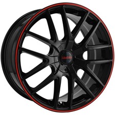 Touren TR60 18x8 5x110/5x115 +40mm Black/Red Wheel Rim 18" Inch