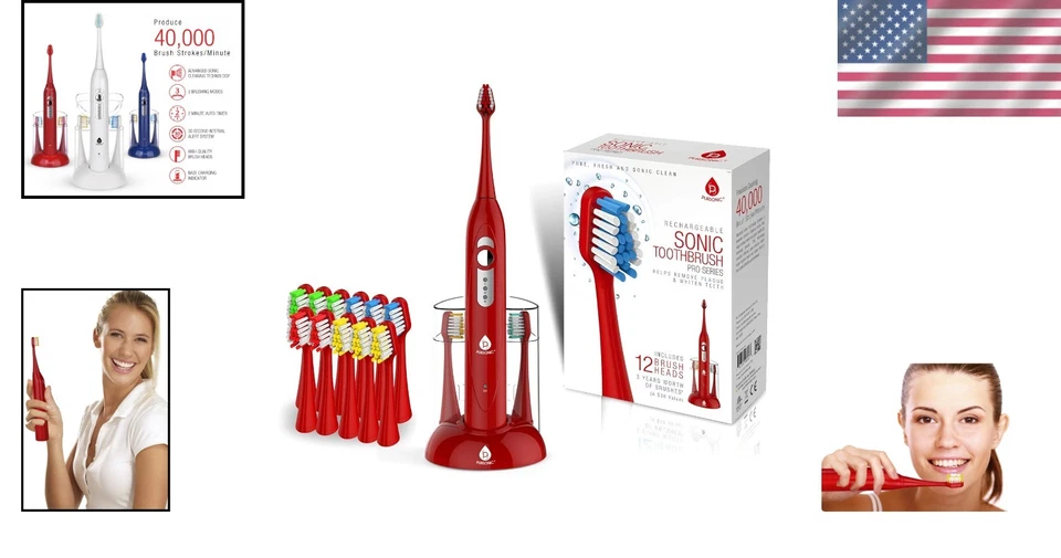 Escova de dentes sônica Kid Safe com 31 mil cursos por minuto para limpeza - Imagem 2 de 4