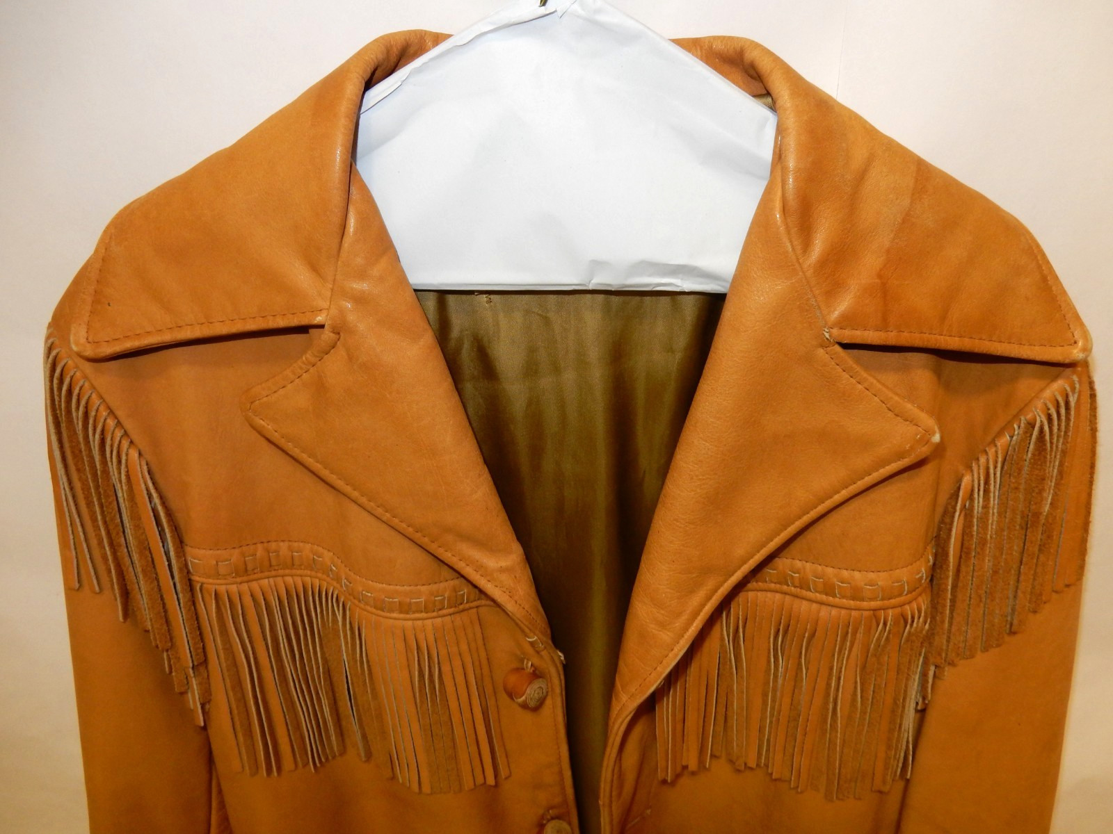 VINTAGE SCHOTT RANCHER FRINGED WESTERN LEATHER JACKET, MEN'S SIZE 36 MADE IN USA