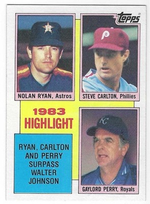Nolan Ryan / Carlton / Perry Topps 1984 #4
