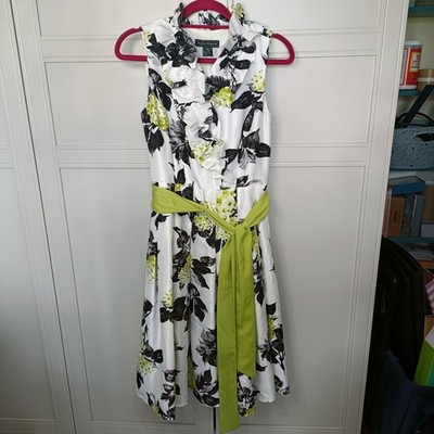 Vintage Jessica Howard Lime Green Ruffle Dress for Wedding, Party Size 12