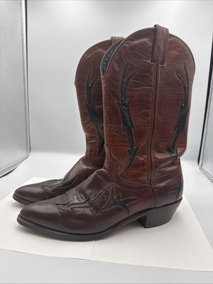Vintage Code West Cowboy Western Boots Men's 9,5 M Brown & Black