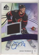 2020-21 SP Game Used Authentic Rookies Purple Jersey 62/65 Josh Norris Auto 04f2
