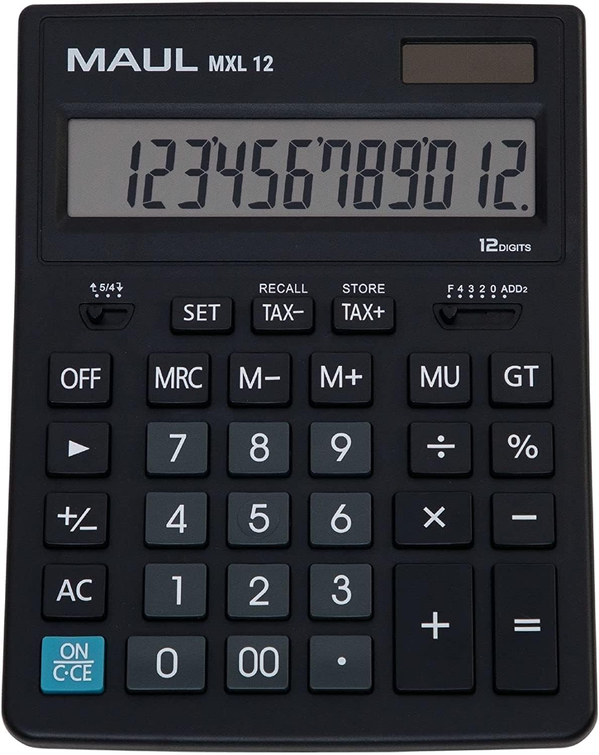 Calculatrice de bureau Mxl 12 touches de taxes et grand ecran LCD