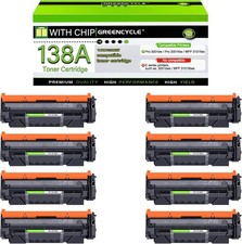 8PC W1380A Toner with Chip For 138A HP LaserJet Pro 3001dw 3001fdw MFP 3101fdw