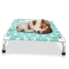 Elevated Dog Bed Pet cot for Dogs, Indoor and Outdoor Use Alpaca Small