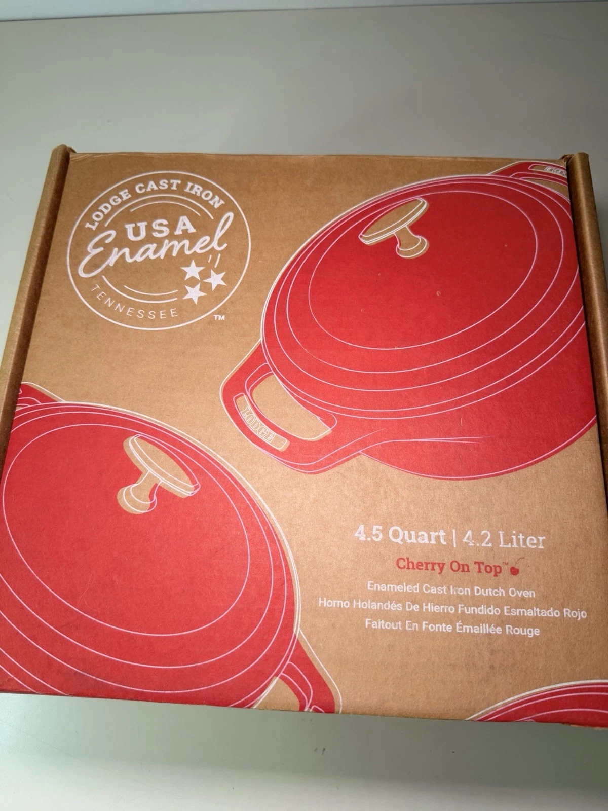 Lodge U4ID400 4.5 Qt. Enameled Cast Iron Dutch Oven