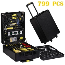 799 Pieces Tool Set Mechanics Tool Kit Wrenches Socket with Trolley Case Box NEW