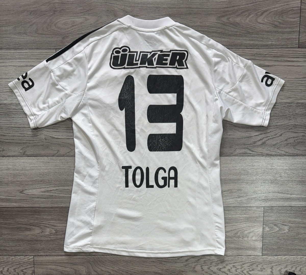 もやしてっぺい様。ハーツ！バスケットボール ユニフォーム セット 160 Besiktas Beşiktaş 2013 2014 #13 TOLGA Home Football Jersey Adidas