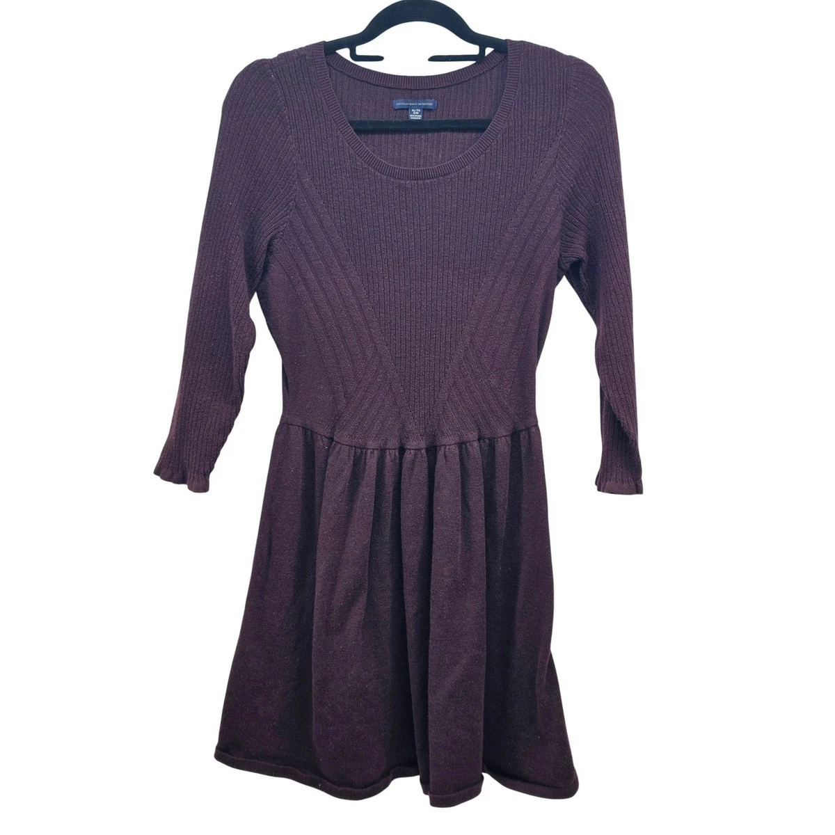 ae sweater dress Knit Dresses and a V neckline AE Off-the-Shoulder Sweater Mini Dress