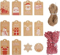 Derayee Weihnacht 102 StüCk Kraftpapier GeschenkanhäNger AnhäNger Etiketten 5X