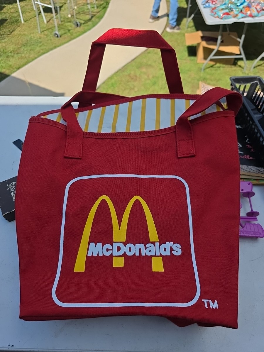 VINTAGE 80s MCDONALDS FRENCH FRY CANVAS TOTE LUNCH BAG MCD'S