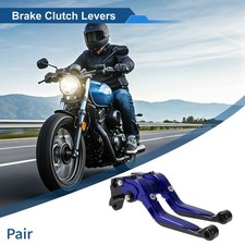 1 Pair Adjustable Short Long Brake Clutch Levers for Yamaha WR125X Blue Black