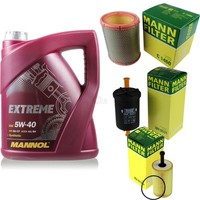 MANN-FILTER Inspektionspaket 5L Mannol Extreme 5W-40 FüR Peugeot 106 Ii 1.1I