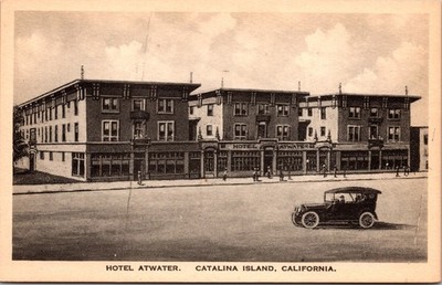 Hotel Atwater Catalina Island California Postcard Vintage Sohmer Los Angeles