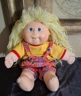 Vintage Cabbage Patch Doll Blonde Hair Blue eyes. used