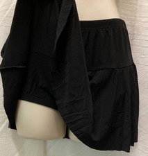 NWOT dropwaist Black circle skirt w/ Attached trunks ladies small viscose