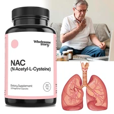 Wholesome Story NAC (N-Acetyl L-Cysteine) 600mg -Antioxidant,Non-GMO,Gluten Free